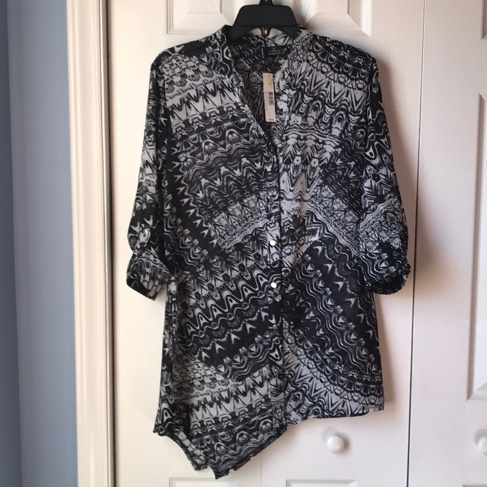 New Directions Asymmetrical Tunic Top
